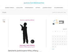 Tablet Screenshot of justiciaconadolescentes.com